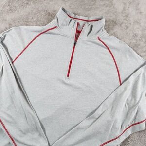 Cloudveil 1/4 Zip Technical Pullover Mens size XL Heather Gray Contrast Hiking